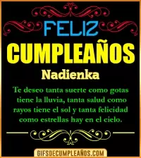 GIF Frases de Cumpleaños Nadienka